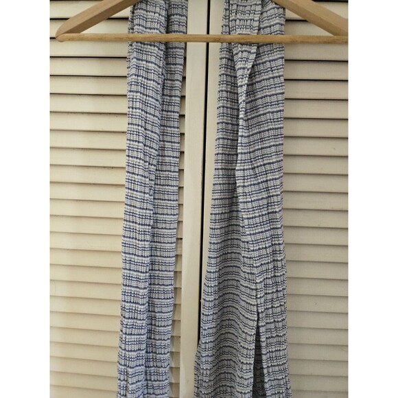 Avoca Handweavers Scarf 100% Pure Wool Gray Blue Made in Ireland - Picture 4 of 5